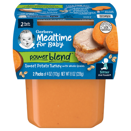 Gerber 2nd Foods Sweet Potatoes & Turkey w/ Whole Grains (2 pack/4 oz.)