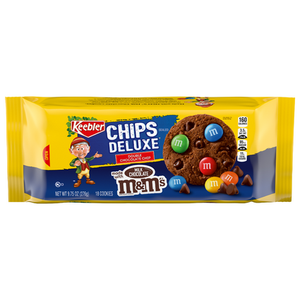 Keebler Chips Deluxe Double Chocolate Chip Cookies Made w/ M&M's (9.7 oz.)