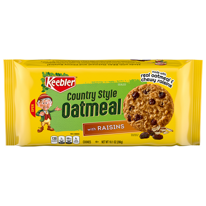 Keebler Country Style Oatmeal Cookies with Raisins (10.1 oz.)