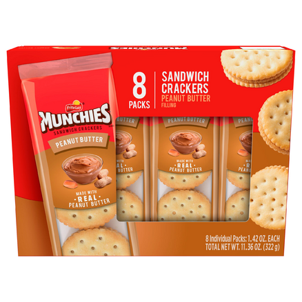 Frito-Lay Munchies Peanut Butter Sandwich Crackers (8 count pack)