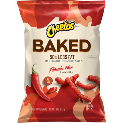Cheetos Baked! Crunchy Cheese Flavored Snacks Flamin' Hot (7.625 oz.)