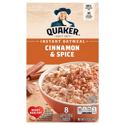 Quaker Instant Oatmeal Cinnamon & Spice (8 count)