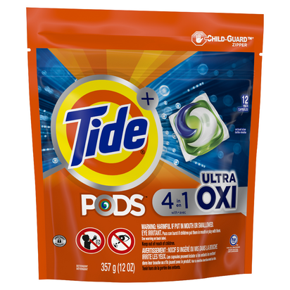 Tide PODS 4-n-1 Ultra Oxi Laundry Detergent Pacs (12 count)