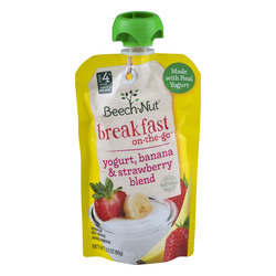 Beech-Nut Breakfast On-The-Go Yogurt, Banana & Strawberry Blend (3.5 oz. squeeze)
