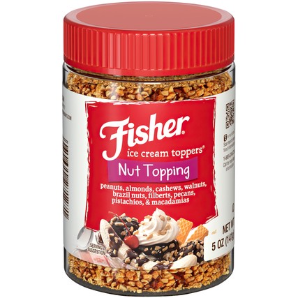 Fisher Ice Cream Toppers Nut Topping (5 oz. plastic canister)