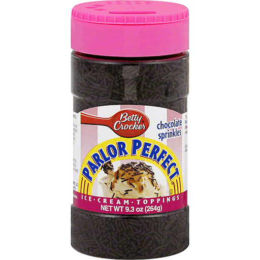 Betty Crocker Parlor Perfect Ice Cream Toppings Chocolate Sprinkles (9.3 oz.)