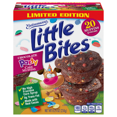 Entenmann's Limited Edition Little Bites Chocolate Party Cake Muffins (8.25 oz.)