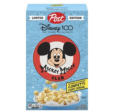 Post Limited Edition Disney 100 Mickey Mouse Club Confetti Cake Cereal (16 oz.)