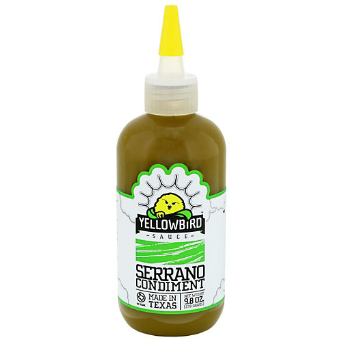 Yellow Bird Sauce Serrano Condiment (9.8 oz. squeeze)