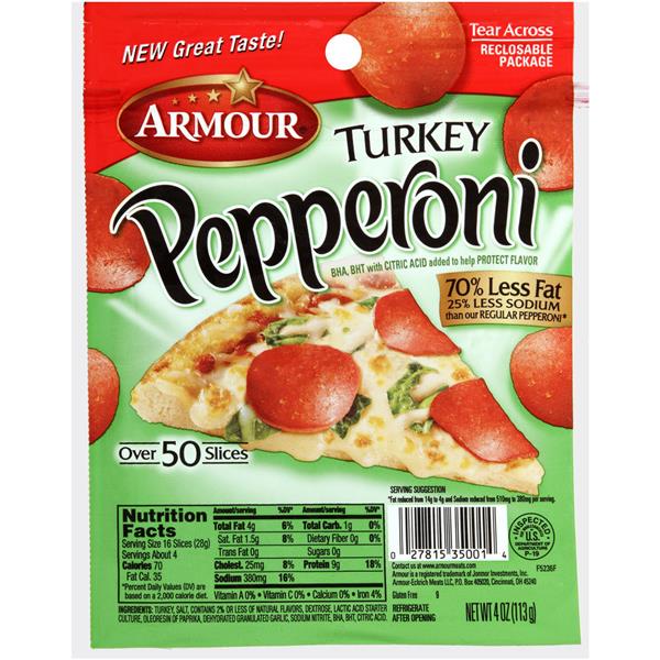 Armour Turkey Pepperoni (4 oz. pillow pack)