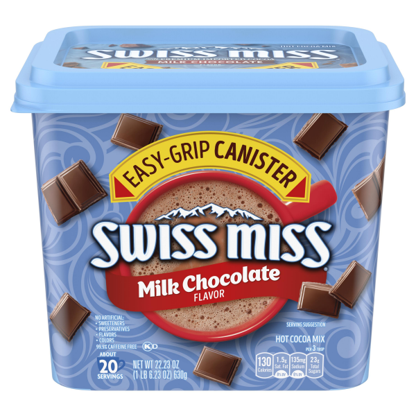 Swiss Miss Milk Chocolate Hot Cocoa (22.23 oz. Easy-Grip Canister)
