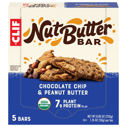 Clif Nut Butter Bars Chocolate Chip & Peanut Butter (5 count box)