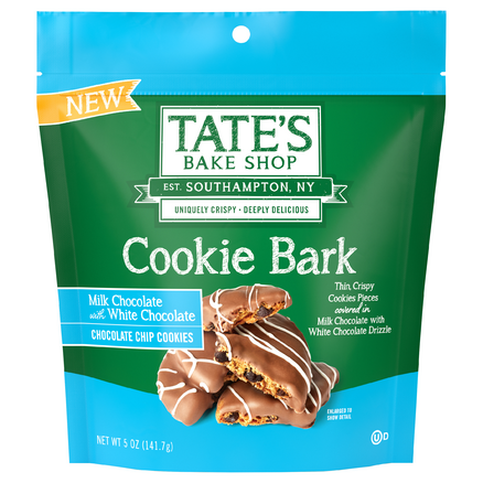 Tate's Bake Shop Cookie Bark Milk Chocolate with White Chocolate Chocolate Chip Cookies (5 oz. pouch)
