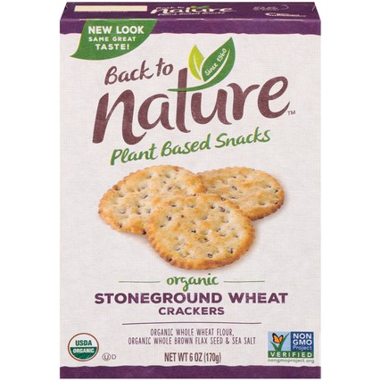 Back to Nature Organic Stoneground Wheat Crackers (6 oz. Box)