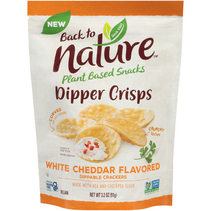 Back to Nature Dipper Crisps White Cheddar Flavored Dippable Crackers (3.2 oz. pouch)