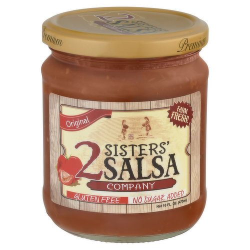 2 Sisters' Original Salsa Gluten Free No Sugar Added (16 oz. jar)