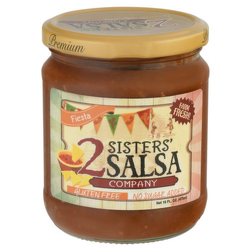 2 Sisters' Fiesta Salsa Gluten Free No Sugar Added (16 oz. jar)