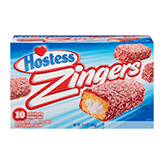 Hostess Zingers Raspberry Iced Cake w/ Creamy Filling (10 count box)