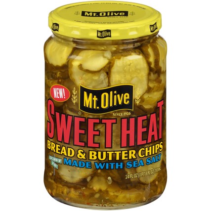 Mt. Olive Sweet Heat Bread & Butter Chips Made w/ Sea Salt (24 oz.)