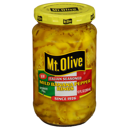 Mt. Olive Italian Seasoned Banana Pepper Rings Mild (12 oz.)