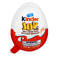 Kinder Joy Sweet Cream Topped with Cocoa Wafer Bites (.7 oz. egg)