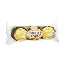 Ferrero Rocher Fine Hazelnut Chocolates (3 count sleeve)