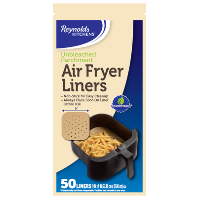 Reynolds Kitchens Unbleached Parchment Air Fryer Liners (50 count)