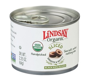 Lindsay Organic Sliced Black Ripe Olives (2.25 oz. can)