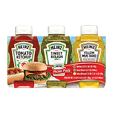 Heinz Picnic Pack Ketchup/Yellow Mustard/Sweet Relish (37.5 oz. total weight)