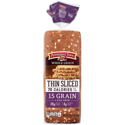 Pepperidge Farm Whole Grain Thin Sliced 15 Grain Bread (22 oz.)