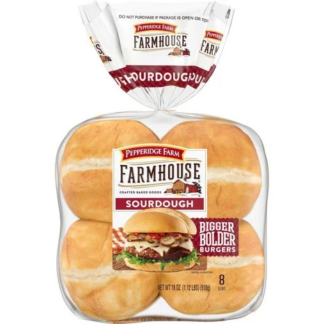Pepperidge Farm Sourdough Bigger Bolder Hamburger Buns (8 count/18 oz.)