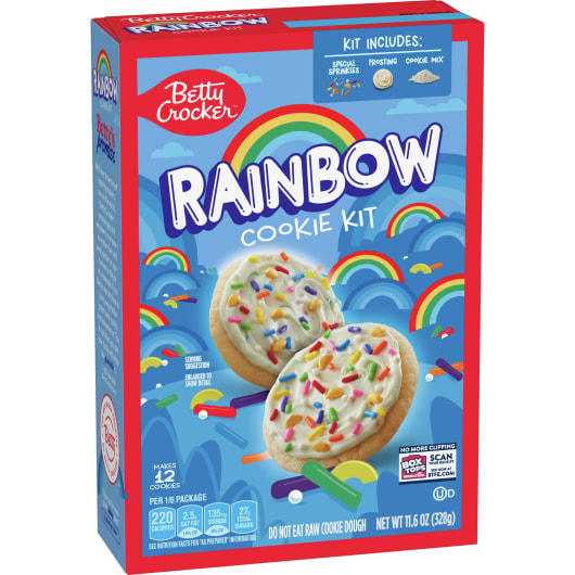 Betty Crocker Rainbow Cookie Kit with Special Sprinkles & Frosting (11.6 oz. box)
