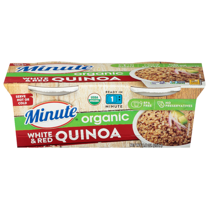 Minute Rice Ready To Serve Cups Organic White & Red Quinoa (2 cups/8.8 oz.)
