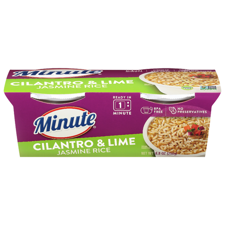 Minute Rice Ready To Serve Cups Cilantro & Lime Jasmine Rice (2 cups/8.8 oz.)