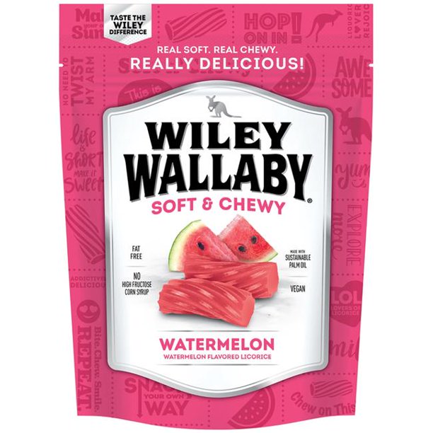 Wiley Wallaby Soft & Chewy Watermelon Licorice (10 oz. pouch)