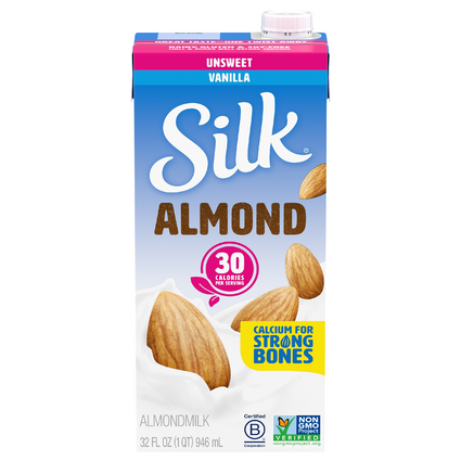 Silk Unsweet Vanilla Almond Milk (32 oz.)