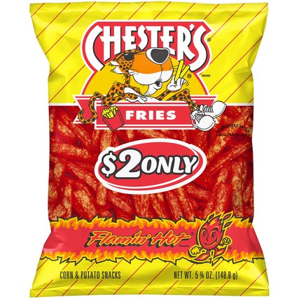 Frito-Lay Chester's Flamin' Hot Fries Corn & Potato Sticks (5.25 oz. bag)