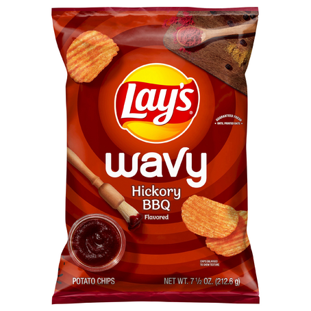 Lay's Wavy Hickory BBQ Flavored Potato Chips (7.5 oz.)