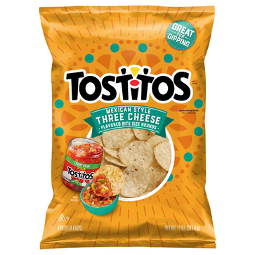Tostitos Bite Size Rounds Mexican Style Three Cheese Tortilla Chips (11 oz.)