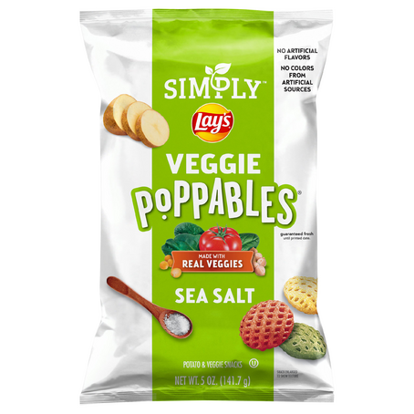 Lay's Simply Veggie Poppables Made with Real Veggies Sea Salt Flavored (5 oz. bag)