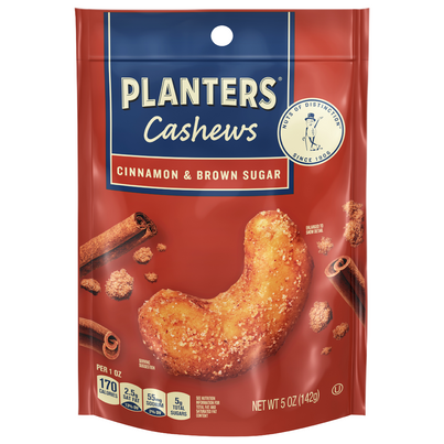 Planters Cinnamon & Brown Sugar Cashews (5 oz. pouch)