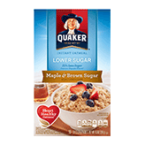 Quaker Instant Oatmeal Lower Sugar Maple & Brown Sugar (8 count)