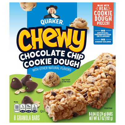 Quaker Chewy Chocolate Chip Cookie Dough Bars (8 count)