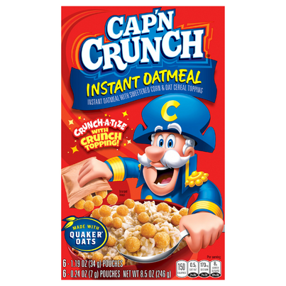 Cap'n Crunch Instant Oatmeal (6 count box)