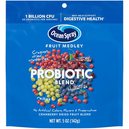 Ocean Spray Fruit Medley Probiotic Blend Cranberry Dried Fruit Blend (5 oz. Pouch)