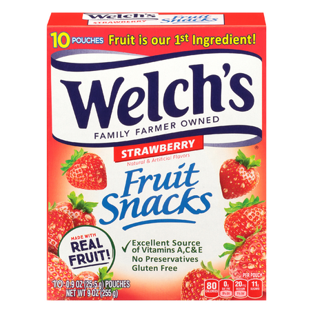 Welch's Strawberry Fruit Snacks (10 count box)