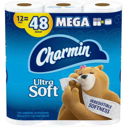 Charmin Ultra Soft Toilet Paper (12 Mega Rolls)