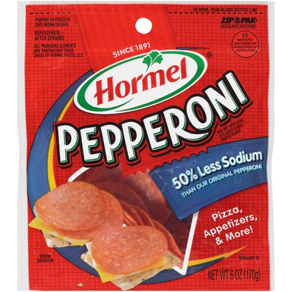 Hormel 50% Less Sodium Pepperoni (6 oz. pillow pack)