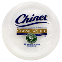 Chinet Classic White Dinner Plates 10 3/8" (32 count)
