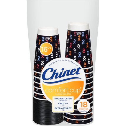 Chinet Comfort Cup Insulated Cups (18 cups w/ lids)